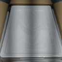 SNSLXH Portable Clear Storage Bins with Lid & Wheels, 24QT Clear Storage Bins with Lid, 4-Tier Plastic Bins with Wheels, Stackable, Magnetic Doors, for Bedroom, Living Room, Office (34.6*14.96*11in)