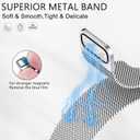 surundo Compatible with Fitbit Charge 6/Charge 5 Bands for Wmen Men, Metal Mesh Milanese Loop Adjustable Strap Replacement for Fitbit Charge 6/Charge 5 Advanced Fitness & Health Trackers (Silver)