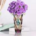 CEMABT Glass Vases for FlowersThickened 3.4 lb Morden vases for Tables Centerpieces, vase for Home Decor, Crystal,Colorful and Clear Rose Large Vases Christmas Day Gifts(Heavy Duty)