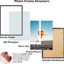 JCJMY 20x28 Picture Frame with 18x24 Mat Set of 2, Display Photo 18x24 with Mat or 20 x 28 Without Mat, Wall Hanging Large 20 by 28 Poster Frame with Plexiglass, 2 Pack, Black