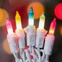 Christmas Decorations Mini String Lights,13feet 50Count Light Set on White Wire Plug in End-to-End Connectable for Indoor Outdoor Party Yard Garden Patio Home Easter Decor, Multicolored