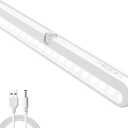 BLS Under Cabinet Lighting, 2200mah Rechargeable Closet Lights Motion Sensored, Battery Powered/DC Cable Plug in LED Light, 14 inch, 6000K Cool White, Dimmable, Under Counter Lights for Kitchen