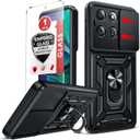 LeYi for Moto G-Stylus-2025 Case:      Motorola G Stylus 2025 Case with Screen Protector, Military-Grade Protection with Kickstand for Motorola Stylus 5G 2025 Case, Black