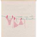 LUVADIAN Pink Preppy Coquette Wall Decor, Trendy Coastal Beach Pink Bikini Girly Wall Art Posters With Wooden Poster Hanger, Beachy Room Aesthetic, Girly Room Decor, Coastal Wall Decor, 16x24 Inch