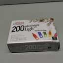 PREXTEX 200 Ct. Multi-Color Christmas Tree Lights with White Wire - 40 Ft Holiday String Lights for Indoor and Outdoor - Multicolor Incandescent Christmas Tree Decoration with End-to-End Connectors