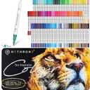 Hethrone Markers for Adult Coloring - 100 Colors Dual Tip Brush Pens Art Markers Set, Fine Tip Markers for Calligraphy Painting Drawing Lettering (100 Colors White Lion)