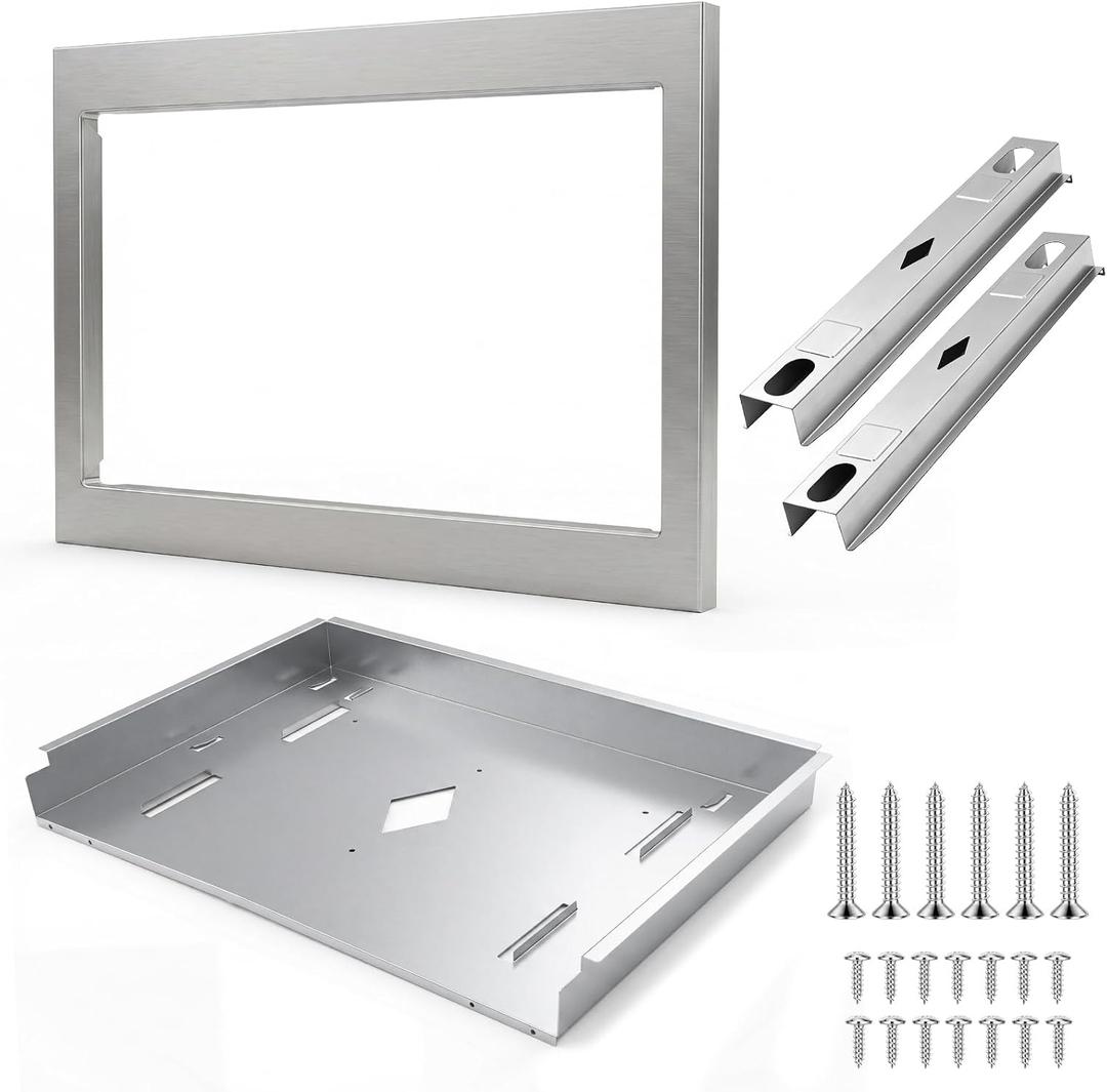 GMTK2768AF 27-inch Stainless Steel Microwave Trim kit, for 2.2 cu. ft Built in Microwave Oven, Compatible with Frigidaire Gallery Series GMBS3068AF