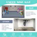 URMONA Waterproof Silicone Under Sink Mat 34'' x 19'' Shelf Liner for Kitchen and Bathroom, Cabinet and Counter Protector, Storage and Organizers, Litter Mat, Pet Cat Puppy Essentials(Cream)