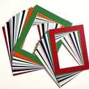12pcs Colorful Wooden Photo Frame Inserts - Easy-to-Hang, Striped Design Wall Decor Accessories for Home & Office