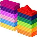 Yaomiao Set of 36 Multicolor Cloth Napkins Polyester Dinner Washable Napkins Cloth Bulk for Wedding Party Holiday Dessert Lunch Cocktail Birthday Banquet Supplies(17 x 17 Inch,Multi Colors)