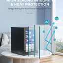 EUHOMY 18L Beverage Refrigerator Cooler, 24 Cans Mini Fridge with Quiet Compressor, Countertop Small Fridge with 40F-61F Digital Temperature Control, LED Lgiht for Home, Bar, Office