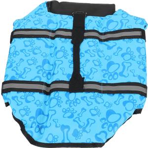 Generic Dog Life Jacket, Dog Life Jacket with Reflective Dog Swimsuit Adjustable Dog Life Jacket for Dog Life Jacket (L), Blue Bones