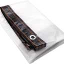 Clear Tarp with Grommets, 5x10ft Heavy Duty Waterproof Tarp Cover Transparent Rainproof Tarpaulin for Patio, Porch and Outdoor(1.5 x 3 m/5 x 10 ft)
