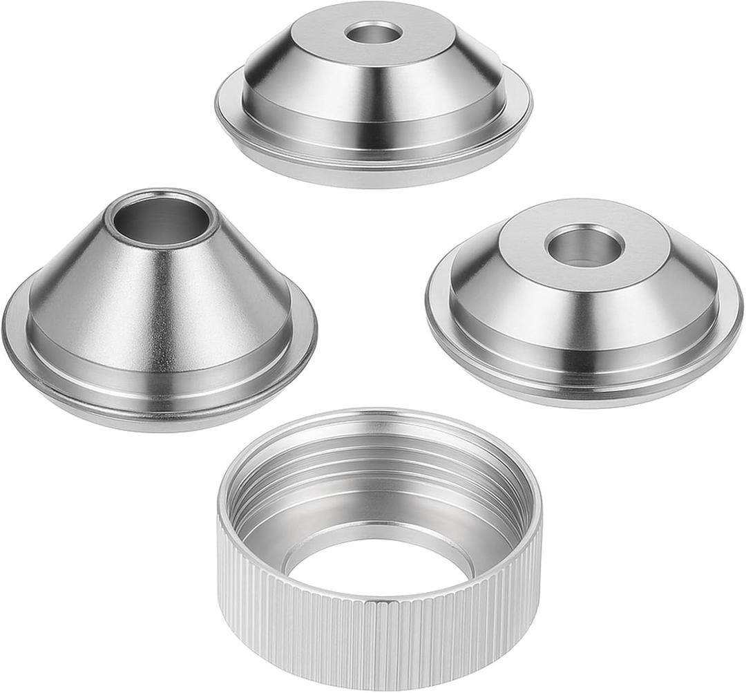 4 PCS Texture Sprayer Orifice Tip Set, 3 Nozzle Tips 1 Threaded Collar Drywall Wall Painting Sprayer Nozzle Tips Set Drywall Texture Hopper GunOrifice Sets for Air Hopper Spray(3/16",1/4",5/16")