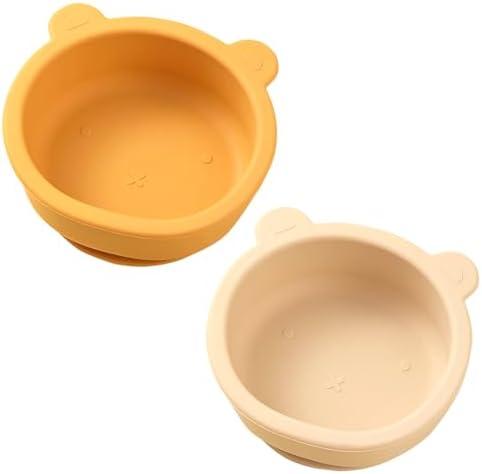 YIKANGHENG Thickened Silicone Bowl, 2 Pcs 310Ml Food Grade Bowl for Soup, Rice, Salad, Cereal, Breakfast, Dinner, Serving and Oatmeal at Home and Outdoors (2)