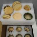 Remerry 12 Pcs Small Succulent Pots Bulk with Drainage Assorted 2.5 Inch Mini Ceramic Succulent Planters Pot with Coaster Bamboo Plant Tray Planting Pots for Home Office Garden (Rich Color), 2.5 x 2.15 inches