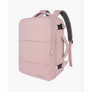 Taygeer Travel Backpack for Women, Carry On Backpack with USB Charging Port & Shoe Pouch, TSA 15.6inch Laptop Mochila Flight Approved, Nurse Bag Casual Daypack for Weekender Business Hiking, Pink