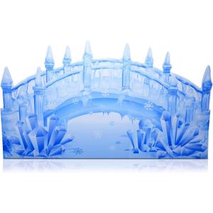 Geelin 5 ft Snowy Bridge Stand-up Cardboard Cutout Life Size Frozen Party Decorations Winter Wonderland Prom Party Decor Backdrop Photo Prop Stand up Snowy Christmas Standup Cutout