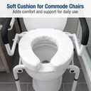 DMI Raised Toilet Seat Toilet, Toilet Seat Riser, Seat Cushion and Toilet Seat Cover to Add Extra Padding to the Toilet Seat while Relieving Pressure, 2 Inch Pad, White