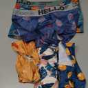 HUOPAOSHUO Underwear for Men Breathable Trunks Underwear Soft Cotton Boxer Briefs Multi-Pack (Small, Fruit Pattern-5 Pack)