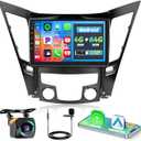 [DSP 4+64G] for Hyundai Sonata 2010-2015 Android 15 Car Stereo, Hikity 9'' IPS Touchscreen Sonata Radio Wireless Carplay Android Auto 5G WiFi/Bluetooth Mirror Link GPS SWC/FM/RDS/32EQ Backup Cam Mic