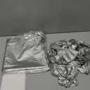 50pcs Metallic Silver Square Foil Balloons Wall Backdrop with 79pcs Metallic Silver Balloon Garland Arch Kit, Double Sided Balloon Tunnel for Anniversary Engagement Birthday Prom Decorations