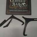 Vintage Coffee Bar Decor Sign,Rustic Wooden Plaque for Java Station, Kitchen,Cafe or Tea Corner, Funny Jave Gift for Coffee Lovers (Black, 5.9x5.9inches)