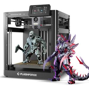 FLASHFORGE 3D Printer AD5M, 1-Click Full-Auto Calibration 600mm/s Fast Printing, CoreXY High-Speed Precision with Every Layer, 3S Quick-Swap Nozzle, Customizable Enclosure, Build Volume 220*220*220mm