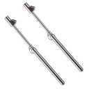 CZC AUTO Tire Pressure Gauge, Straight-on Foot Dual Head Chucks Auto Service Gage, Heavy Duty Air Gauge 10-150PSI 100-1000KPa for Car Truck RV Van (2 Packs, Silver)