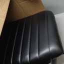 OLIXIS Criss Cross Legged Chairs Armless No Wheels Wide Seat Height Adjustable Swivel Padded PU Leather Home Office Desk Seating for Bedroom, Student, Study Room