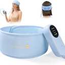 Head Massager,Scalp Massager,Relief Headaches,Fatigue,Stress,Sleep aid,Hangover with Airbag Kneading,Constant Temperature Hot Compress for Head (Large, Sky Blue)