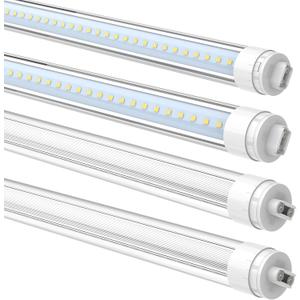 JESLED 360 Degree T8 T10 T12 5ft 24w R17D/HO Base, led Outdoor Tubes for Double Sided Signs 6000K Cool White Clear Cover (4-Pack)