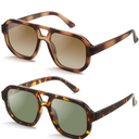 livho Trendy Polarized Square Aviator Sunglasses Women Men Square Eyewear Frame, Retro Sun Glasses for Women Men 2025 Shades