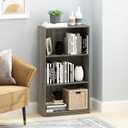 Furinno BASIC Book Shelf, 3-Tier Bookshelf with Open Shelves, Standing Bookcase, 9.3" x 21.8" x 39.5", for Organization and Storage, for Living Room, Bedroom, Home Office, French Oak