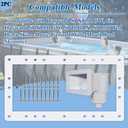 SPX1091GW Wide Mouth Above Ground Pool Skimmer Gasket Compatible with Hayward SP1091WM SP1091LX Above Ground Pool Automatic Skimmer, Butterfly Skimmer Faceplate Gasket, 13 3/4"L x 7.5"W, 2 Pcs
