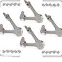 4-Pack] Heavy Duty Lid Stay Hinges QBOSO Folding Lid Support Hinge,Perfect for Cabinet,Closet,Wardrobe or Toy Box 110 Degree Heavy Duty Style