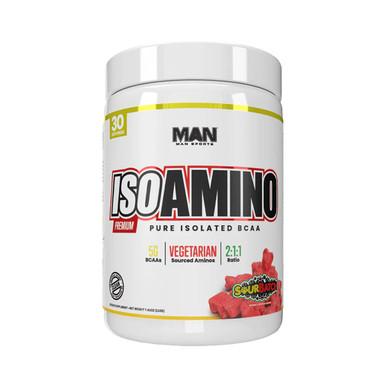 Man Sports ISOAmino Pure Isolated BCAAs  Build Lean Muscle  Branched Chain Amino Acids Powder  Keto BCAA  Accelerate Recovery  255 Grams, 30 Servings  Mango