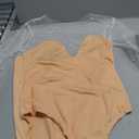 Mesh Pearl Top Sheer Bodysuit For Women Pearl Long Sleeve Bodysuit With Snap Crotch (Medium, Skin)