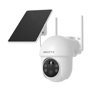 Solar Security Cameras Wireless Outdoor, 4MP 360° View Battery Powered Outdoor Camera, Night Vision with Spotlight, 2-Way Audio, PIR Motion Sensor, 2.4G/5G Dual Band WiFi, SD/Cloud Storage