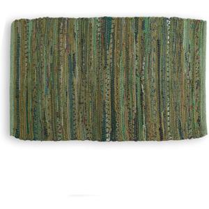 DII Chindi Home Collection Handwoven Multicolor Area Rag Run, 20x31.5, Olive Green