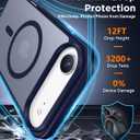 SPIDERCASE for iPhone Air Case, Magnetic Translucent Matte Case with 2PCS Tempered Glass Screen Protector Slim Phone Case for iPhone Air 6.5'', Blue