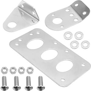 Hoypeyfiy Motorcycle Side Mount License Plate Bracket Replacement for Harley Davidson Replacement for Bobber Replacement for Chopper Replacement for Yamaha Replacement for Suzuki Black/Chrome (Chrome)