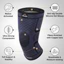 APEXUP Compression Knee Brace for Women, Copper Compression Sleeve for Knee Support, Arthritis Pain Relief, Meniscus Tear, ACL, Running (L, Black)