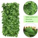 86 York Expandable Fence Privacy Screen Faux Ivy Decorative for Outdoor Garden Wall Patio Balcony, Artificial Hedge Lattice Fencing(Single Sided Leaves)