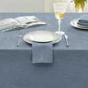 Softalker Blue Tablecloths Rectangular 84x60 inch Linen Textured Table Cloth Waterproof, Stain and Wrinkle Resistant, Outdoor Table Cloth for 6 Foot Rectangle Tables Decor for Party Holiday Birthday