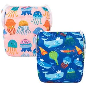 ALVABABY Swim Diapers Baby & Toddler Snap Large Size Reusable Adjustable Baby Boy ZDYK116-117