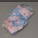 2 Pack Large Bow Garland Banner, 6.7ft Pre-Strung Satin Ribbon Decor for Wedding, Bridal & Baby Shower, Birthday, Bachelorette Party Backdrop Decorations (Pink and Blue)