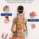 Shiatsu Neck and Back Massager with Graphene Heat, Massage Chair Pad