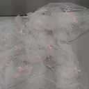 Pearl Bow Table Runner 30 x 120 Inch Pink Tulle Lace Table Runner Coquette Boho Valentine Decorations for Wedding Arch Birthday Party Bridal Veil Baby Shower Decor