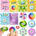 Letapapa 24Pack Valentines Day Cards For Kids with Fidget Spinner Toys, Valentine's Greeting Cards for Kids School Classroom Valentine's Gifts Exchange, Valentines Party Favors Prizes for Boys Girls